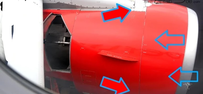 How does the reverse thrust works on aircraft?