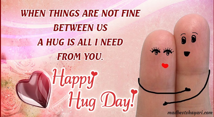 Happy Hug Day Shayari Images