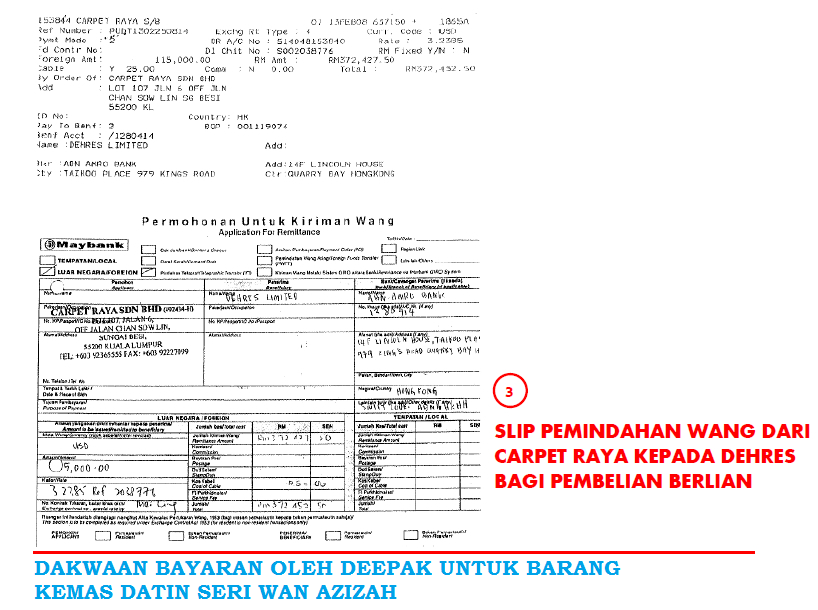 Dokumen Wan Azizah Kalahkan DS Rosmah Beli Berlian RM 13 