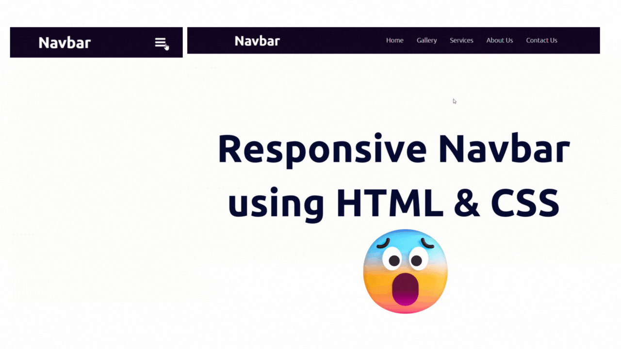 Responsive navbar template HTML CSS