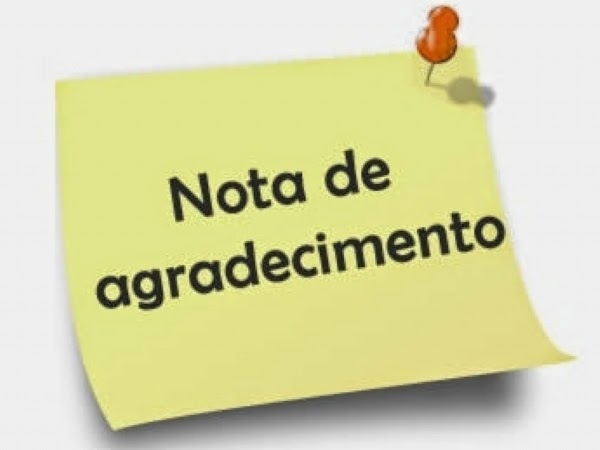 NOTA DE AGRADECIMENTO: RECEBI E REPASSO ~ SOBRAL 24 HORAS