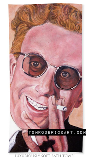 Luxuriously soft BATH TOWEL of Dr. Strangelove by Tom Roderick