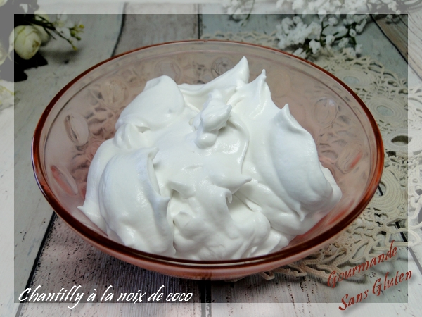 Chantilly à la noix de coco, sans lactose