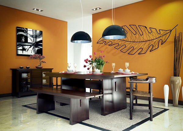 Penggunaan Warna di Ruang Makan  Rancangan Desain Rumah Minimalis