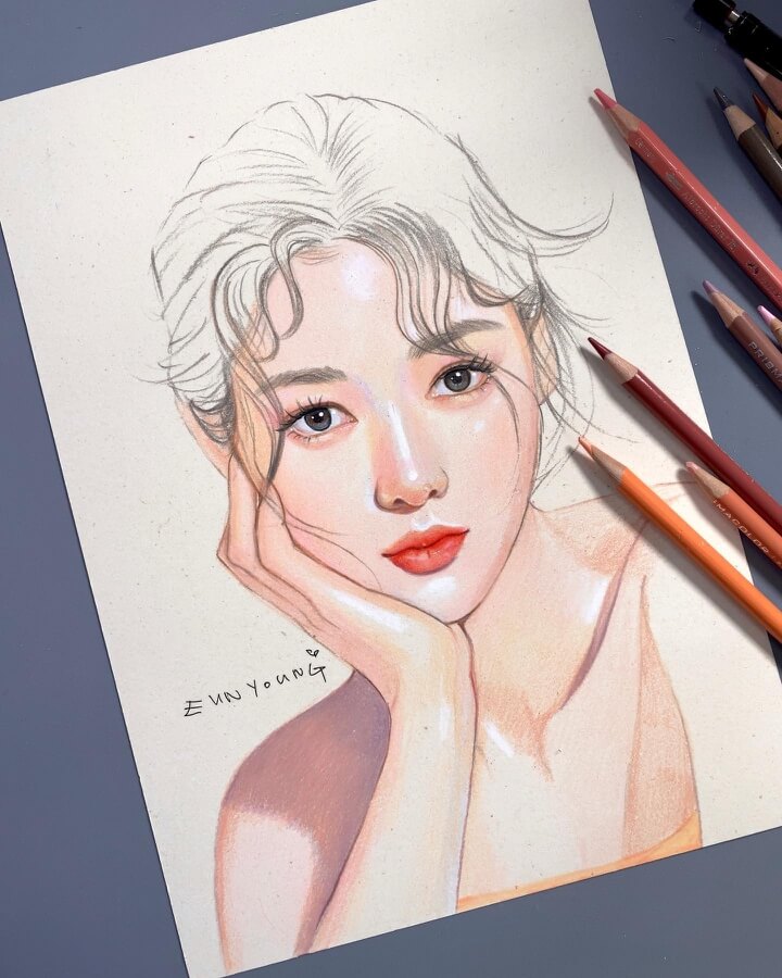 09-Kim-You-Jung-WIP-Pencil-Drawings-Mrs-Kim-www-designstack-co