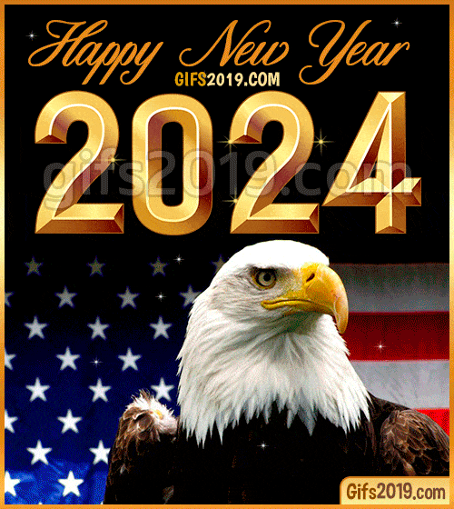 happy new year 2024 gif eagle