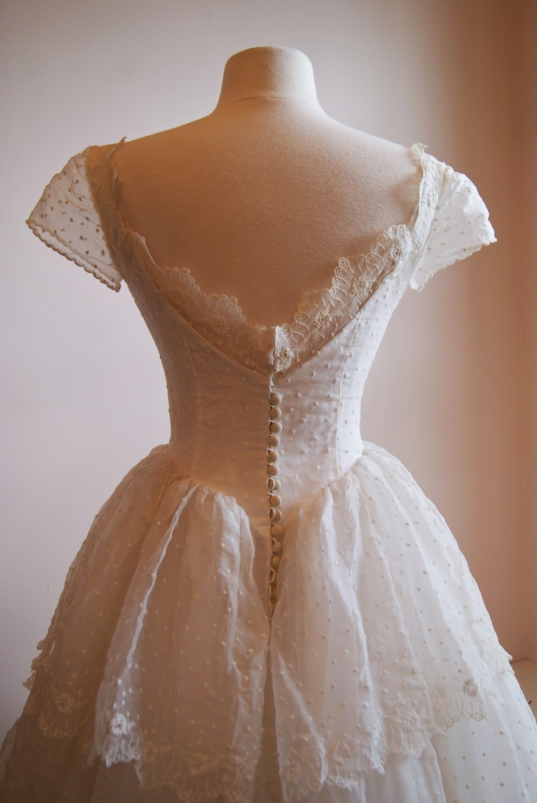 Cotton organdy wedding dress
