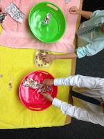 children creating art project in Sunday School