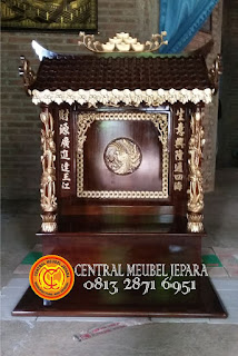Altar dewa bumi ukir teratai central meubel jepara