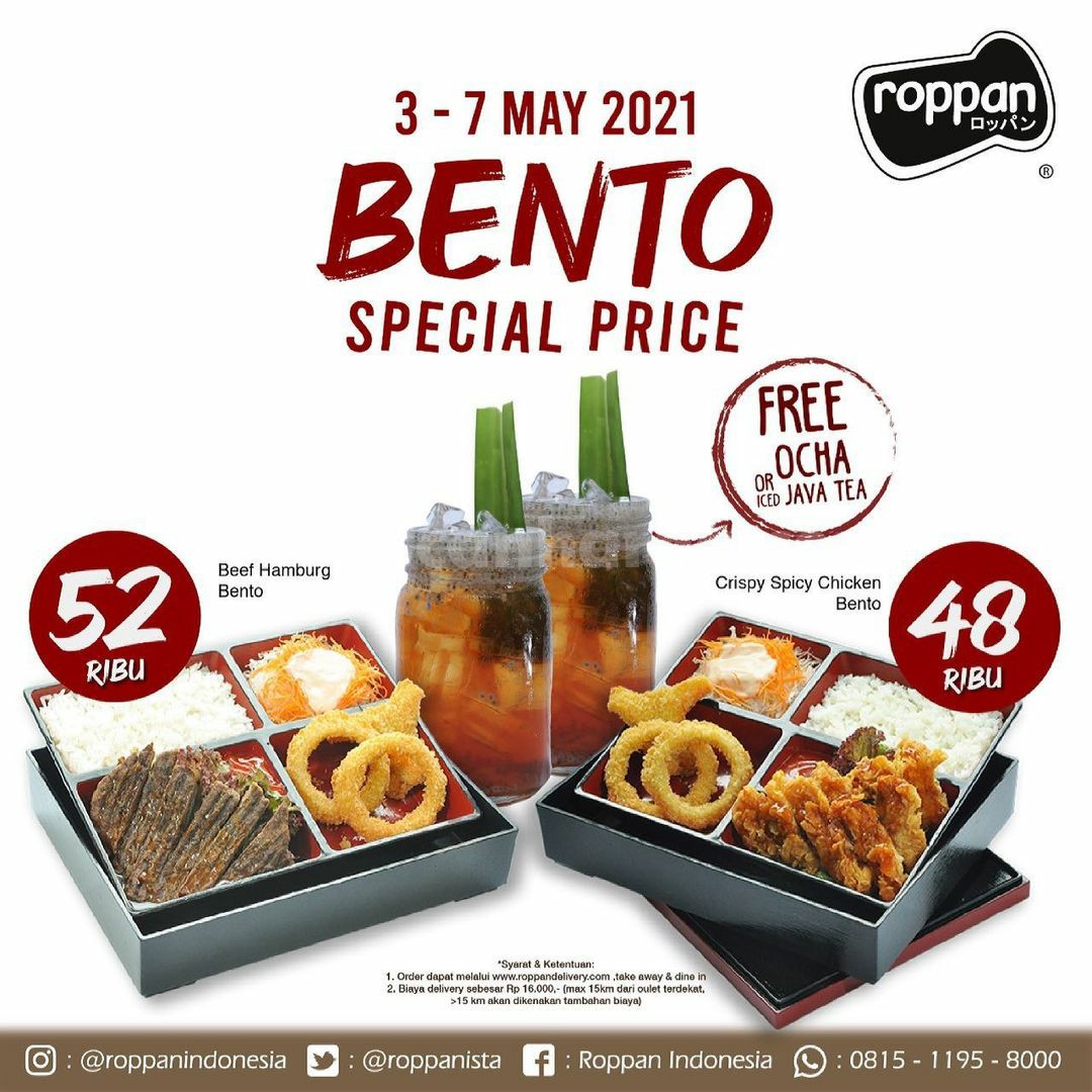 Promo ROPPAN BENTO SPECIAL PRICE! mulai dari Rp. 48.000