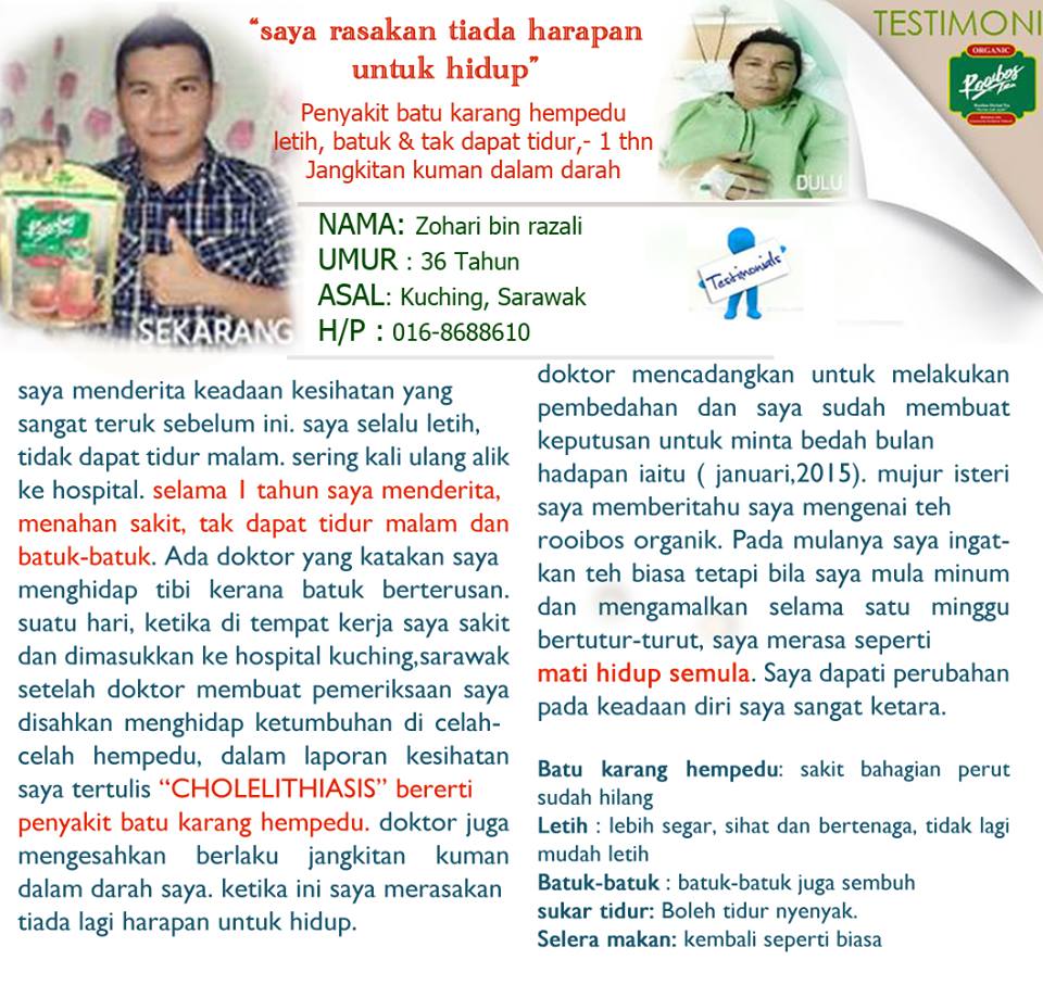 Rooibos Teh Organik: TESTIMONI