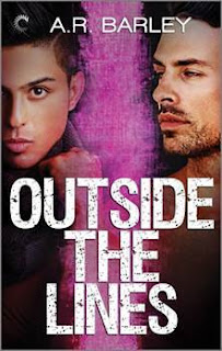 romance novel covers, M/M Romance, Outside the Lines by A.R. Barley