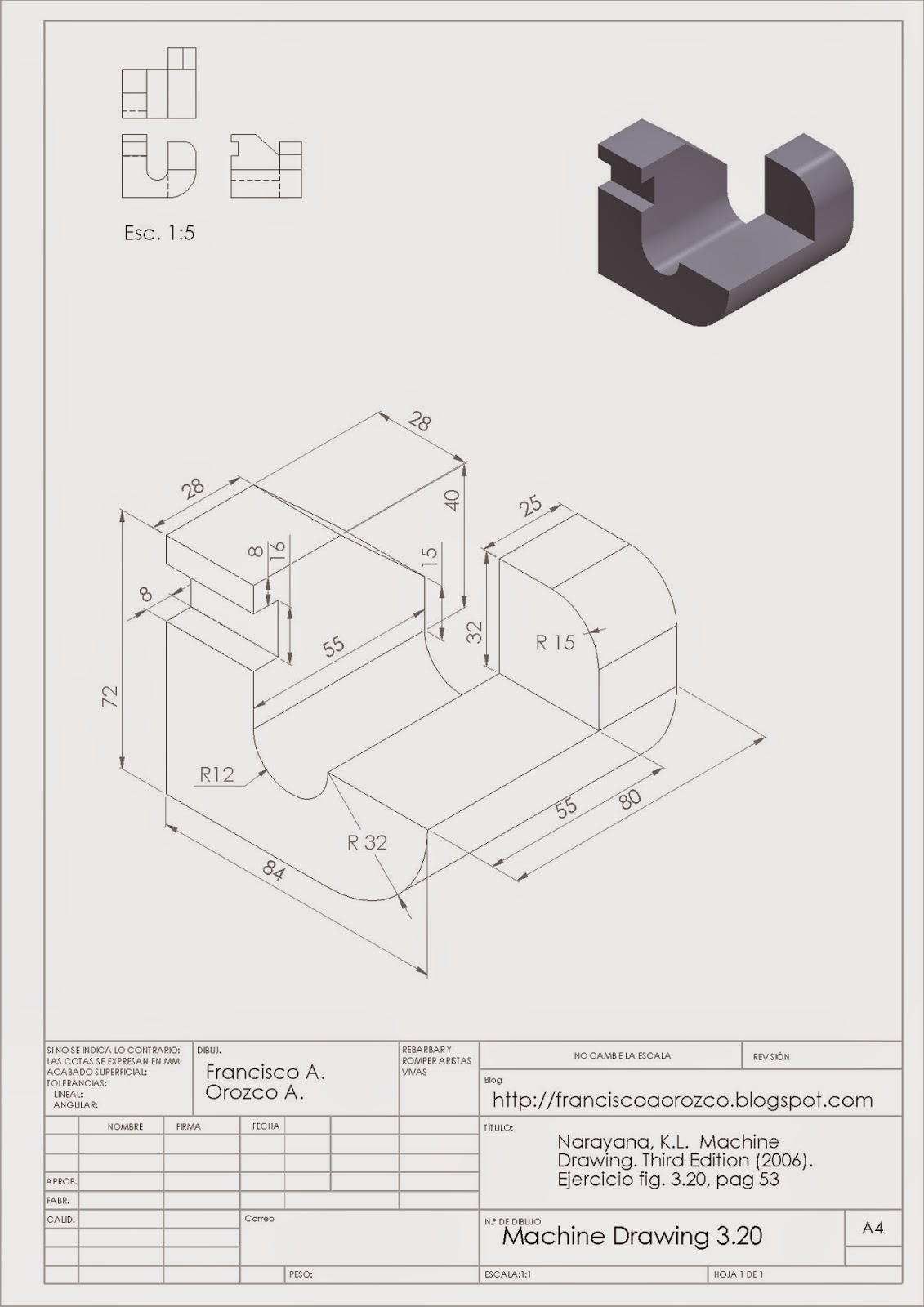  Machine Drawing 3.20