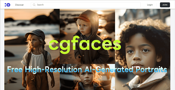cgfaces 免費 AI 生成的高畫質人物圖片