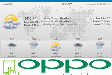 √ Tampilkan Widget Prakiraan Cuaca Dan Jam Digital Di Oppo F5 Dengan
Mengikuti Tutorial Berikut Ini