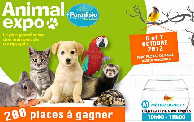 200 entrées pour le salon Animal Expo à gagner