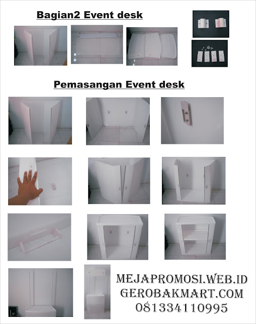 cara pemasangan meja promosi