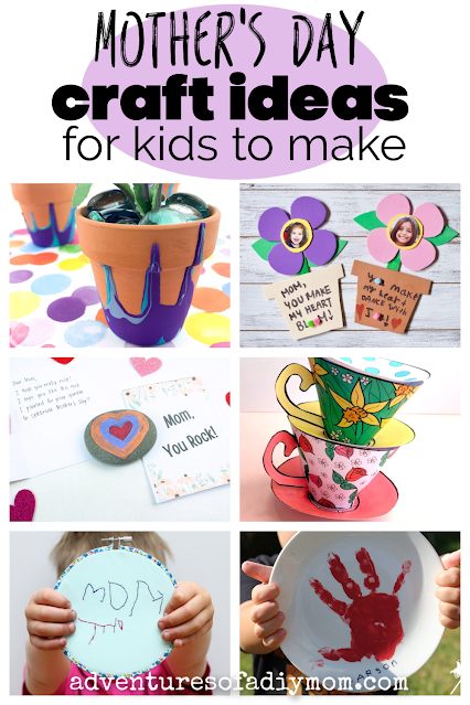 collage of mother's day craft ideas for kids to make