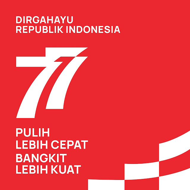 Template Desain Logo HUT RI Ke-77 Tahun 2022 Untuk Media Sosial