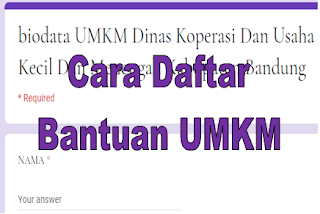 Cara Daftar Bantuan UMKM Online