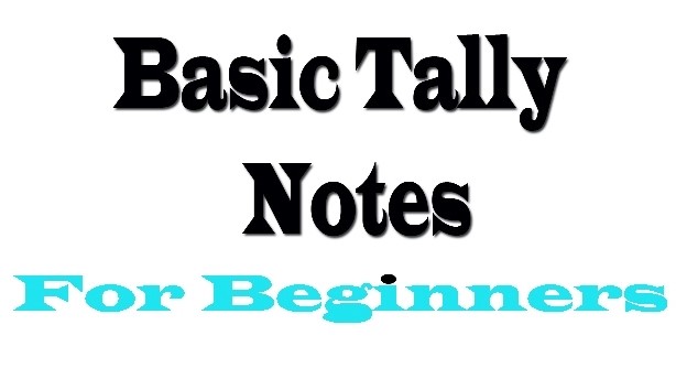 Basic Tally Notes pdf Download