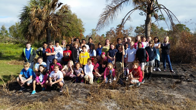 Pelican Island Elementary’s 4th graders were visited by Daisy Parker from Keep Indian River Beautiful (KIRB) to discuss Arbor Day, the importance of trees to our environment and ecosystems, and how to determine the best location to plant a tree.  Rotary Club of Sebastian donated a Slash Pine tree, planted by the 4th graders