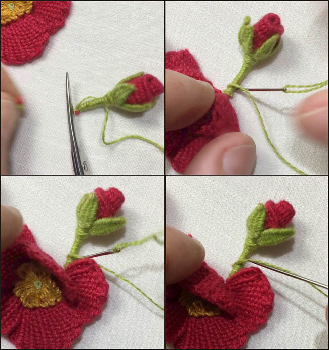 Today, I'm here to introduce a new idea that will add depth to your 3D embroidery work.  I'll be demonstrating how to create three-dimensional rosebuds using the Standalone Woven Picot and Chain Woven Picot Stitch techniques.