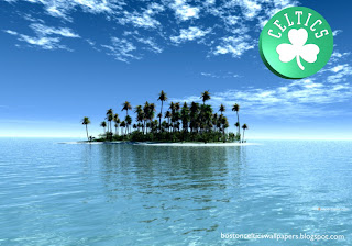 Boston Celtics Posters Wallpapers Celtics Front Logo in Tropical Paradise Island background