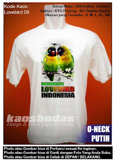 Kaos Gambar Love Bird 08