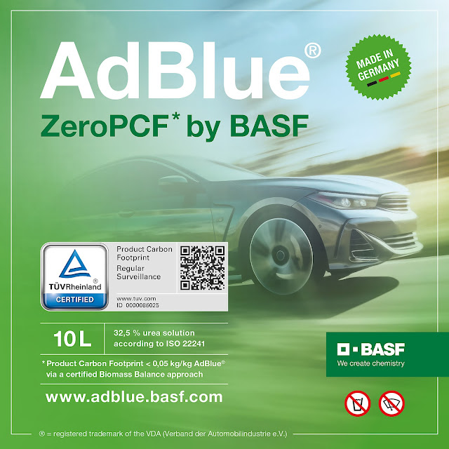 AdBlue ZeroPCF de BASF se lanza al mercado como el primer producto AdBlue con huella de carbono reducida