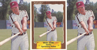 Brian Adams 1990 Spartanburg Phillies card