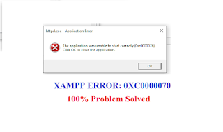 xampp 0xc000007b error code solution