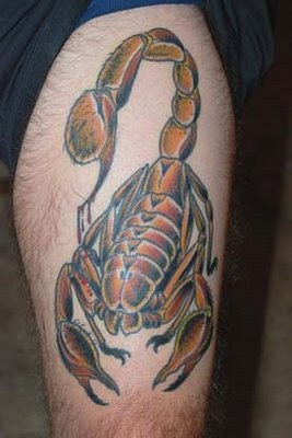 Red Scorpion Arm Tattoo