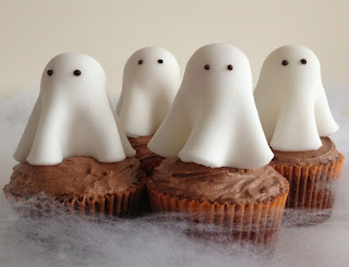 Cupcakes de Halloween con Fantasmas