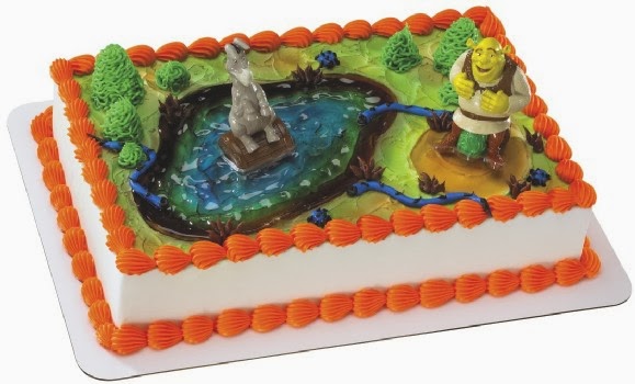 Food Ideas for the Shrek Theme Shrek Cake Bake a Green Colour cake or buy