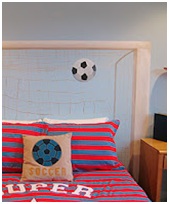 Football bedding set - Girls soccer bedroom ideas