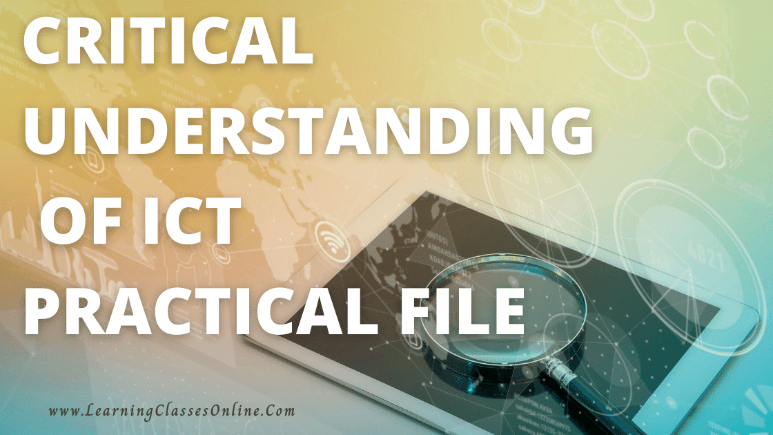 Critical Understanding of ICT practical file in english for b.ed first and second year free download pdf, bed 1st,2nd,3rd,4th,5th,6th,7th,8th semester year bed practical file of Critical Understanding of ICT - information and communication technology in english medium and language for all college and universities free download pdf,