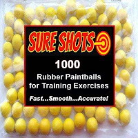 Rubber Training Paintballs for Paintball Practice