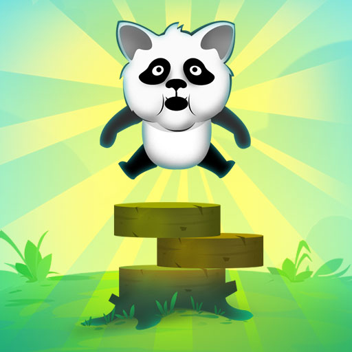 Stack Panda - Bear prepares to start competing in jump