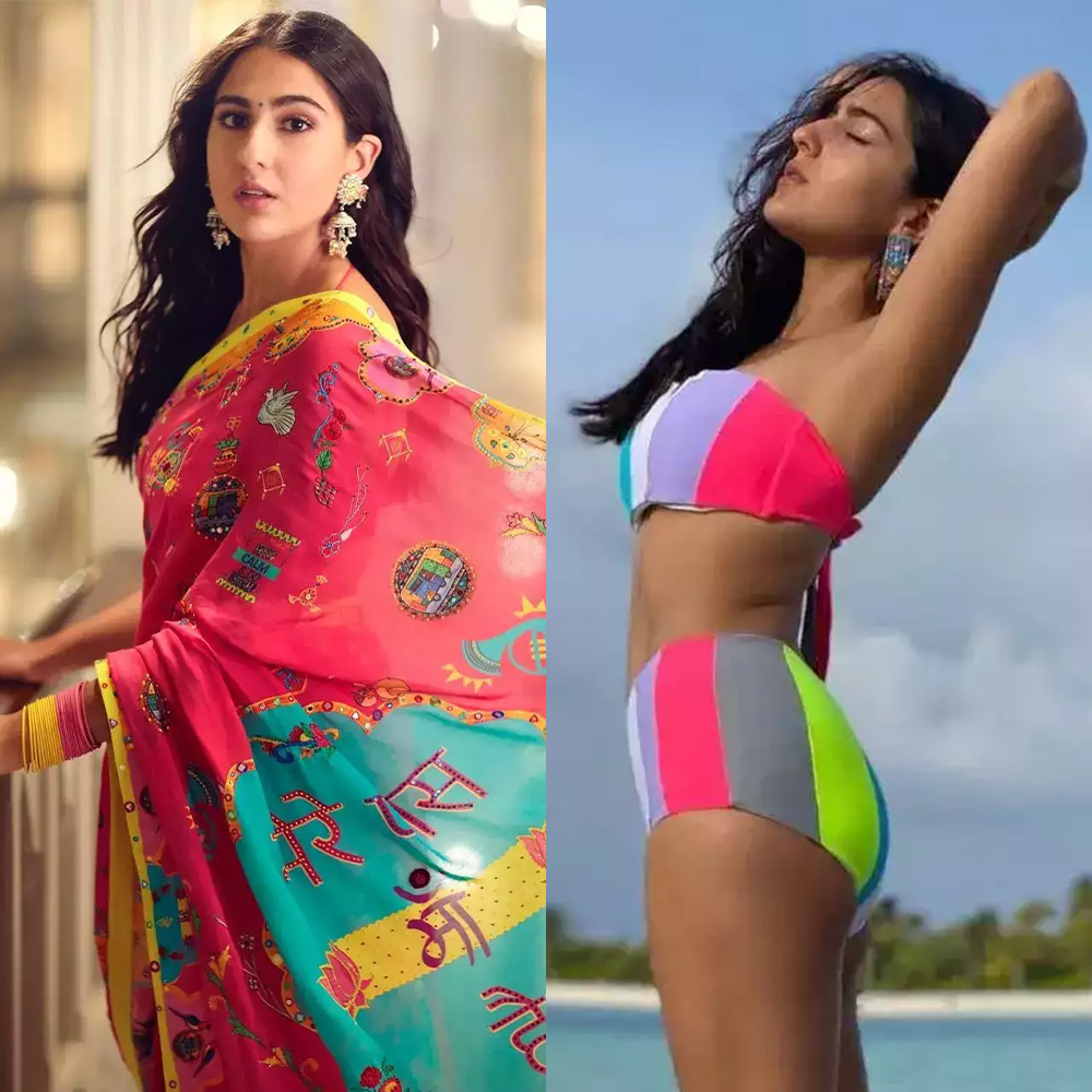 Sara Ali Khan saree vs bikini hot actress
