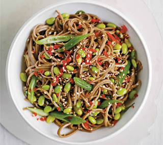 spicy soya bean and noodle salad recipe