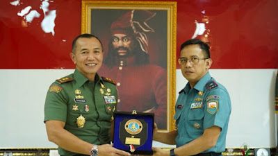 Pererat Sinergitas TNI, Pangdam XIV/Hasanuddin Terima Audiensi Danlantamal VI Makassar