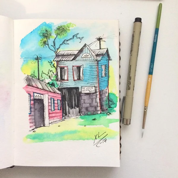 Ilustracion: #15 Casitas Dominicanas