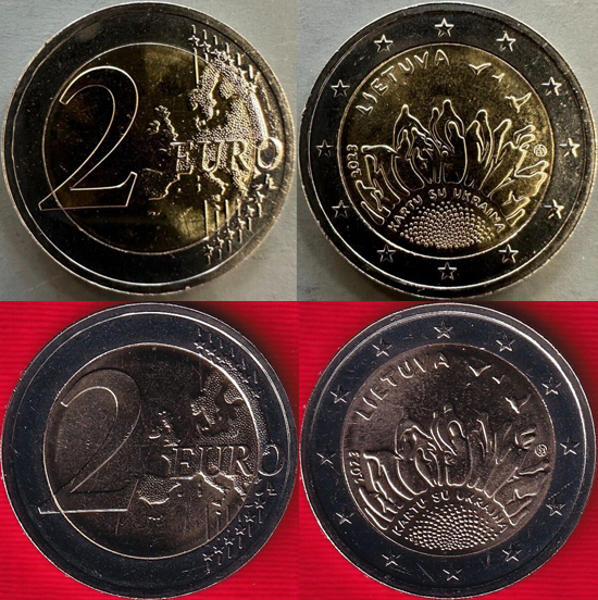 Lithuania 2 euro 2023 - Together with Ukraine