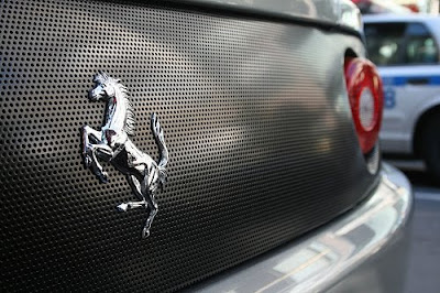 ferrari horse on black car