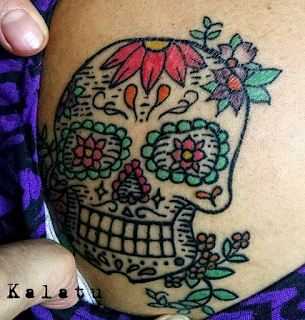 #woodcuttattoo #sugarskulltattoo #woodcutsugarskull