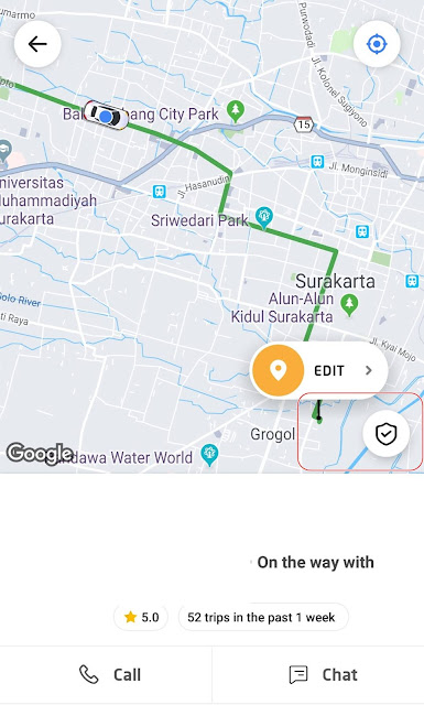 BAGIKAN PERJALANAN DI APLIKASI GOJEK