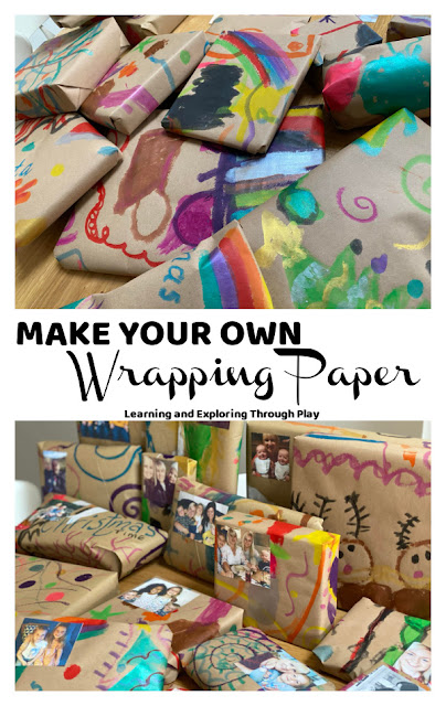 Make your own Christmas Wrapping Paper - Christmas ideas for kids