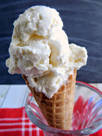 No ice cream maker is needed for this simple & creamy 4 Ingredient No Churn Vanilla Ice Cream.
