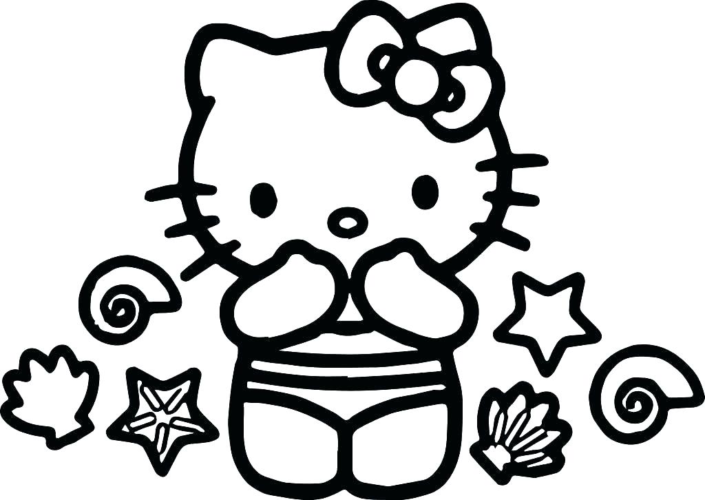 Printable Hello Kitty Coloring Pages Thanksgiving